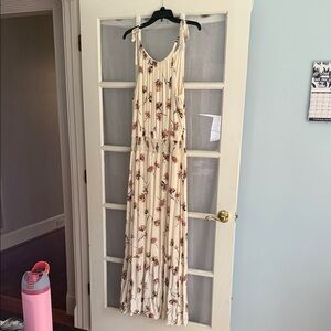 Maurices Cream Floral Maxi Dress